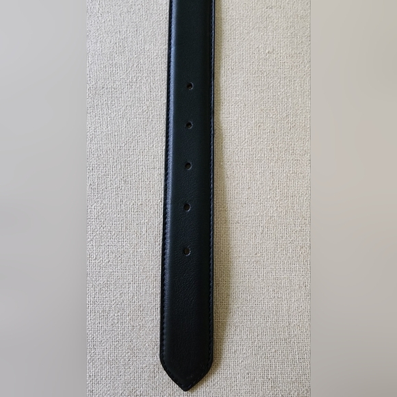 Talbots Leather Belt Women's Size M Black Made in Italy Ibel Buckle #6009 - Picture 6 of 10